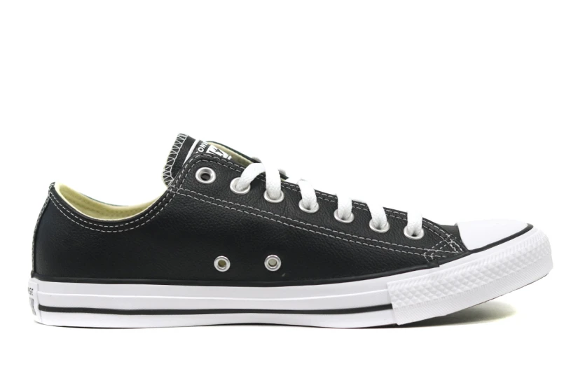 Converse Chuck Taylor All Star Low Leather Sneakers Μαύρα, Λευκά
