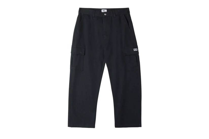 Obey Bigwig Baggy Twill Cargo Pant Παντελόνι Cargo Ανδρικό (142020217 BLACK)