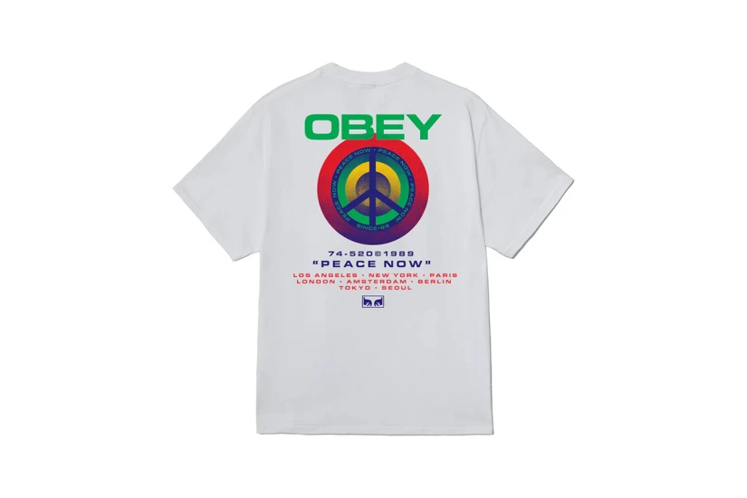 Obey Peace Target Ανδρικό Κοντομάνικο T-Shirt Λευκό