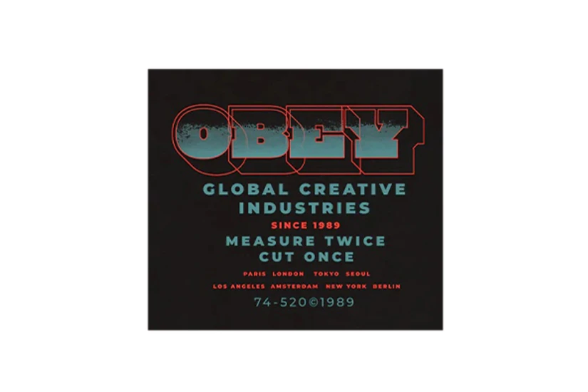 Obey Measure Twice Ανδρικό Κοντομάνικο T-Shirt Μαύρο