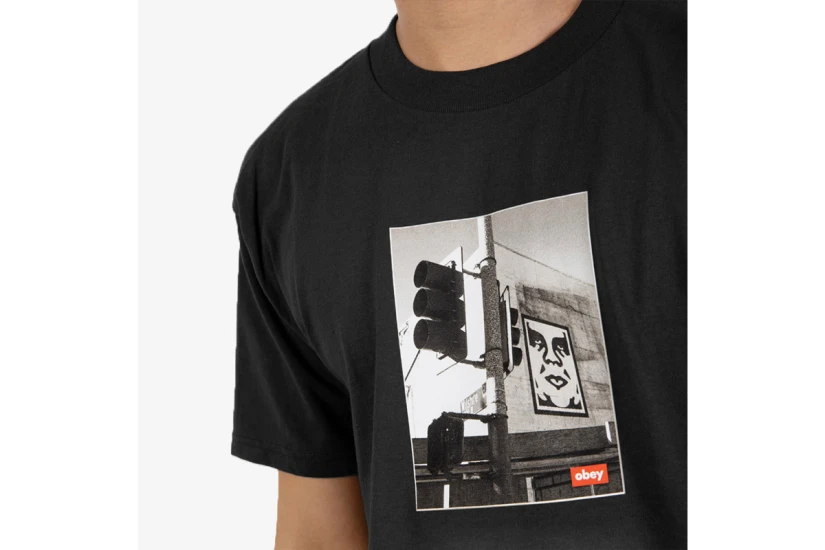 Obey Los Angeles Photo Classic Ανδρικό Κοντομάνικο T-Shirt Μαύρο