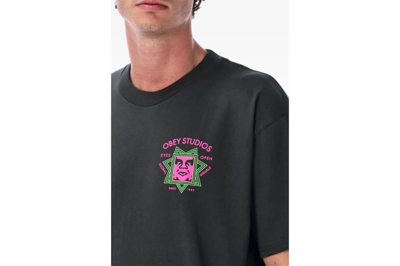 Obey Global Visuals Classic Ανδρικό Κοντομάνικο T-Shirt Μαύρο