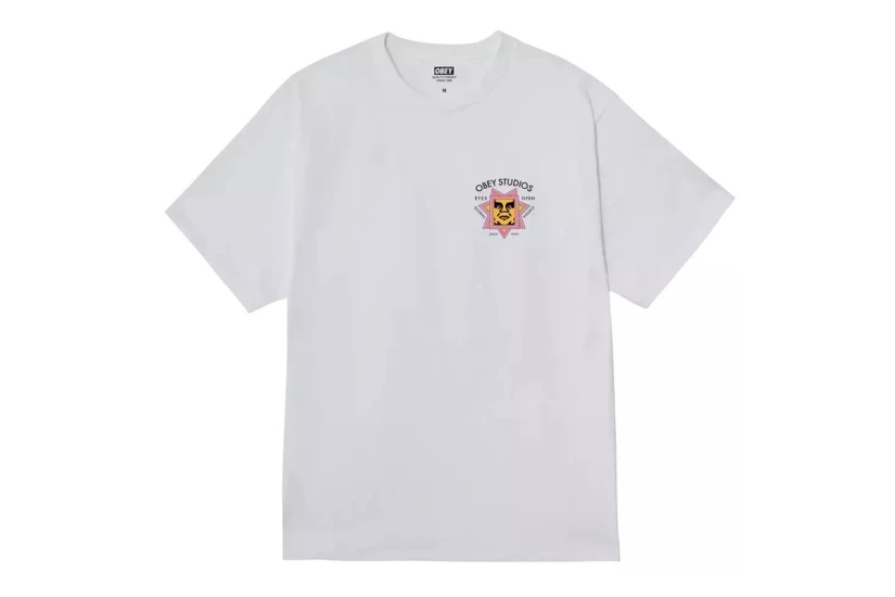 Obey Global Visuals Classic Ανδρικό Κοντομάνικο T-Shirt Λευκό