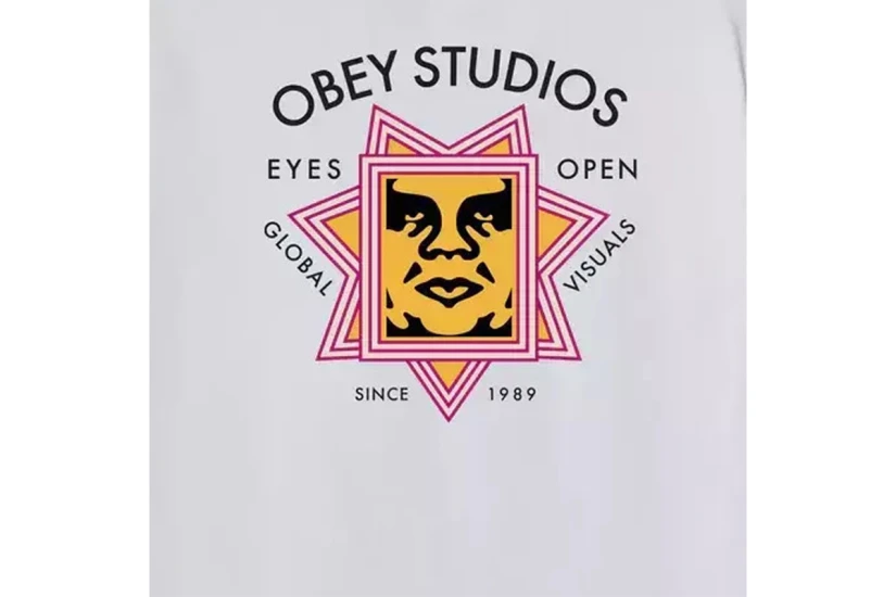 Obey Global Visuals Classic Ανδρικό Κοντομάνικο T-Shirt Λευκό