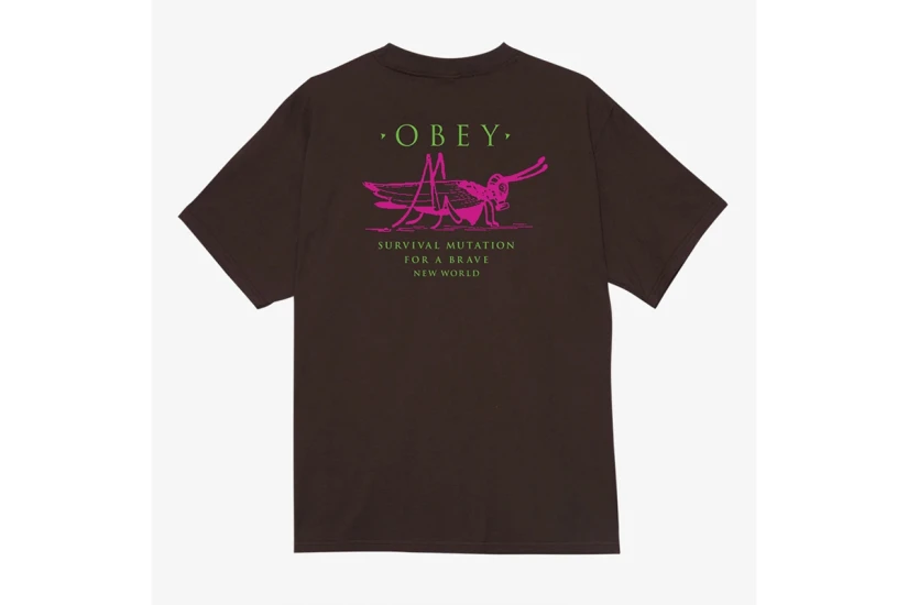 Obey Mutant Grasshopper Classic Ανδρικό Κοντομάνικο T-Shirt Μαύρο