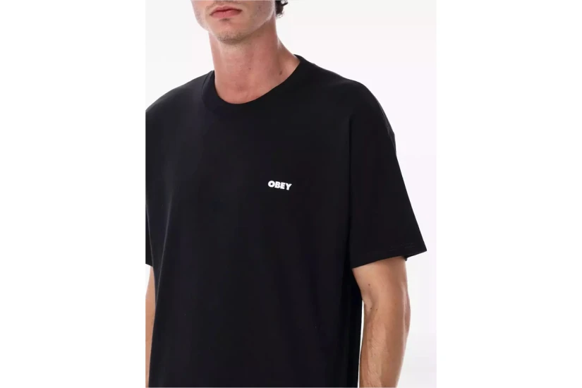 Obey Lisbon Icon Classic Ανδρικό Κοντομάνικο T-Shirt Μαύρο