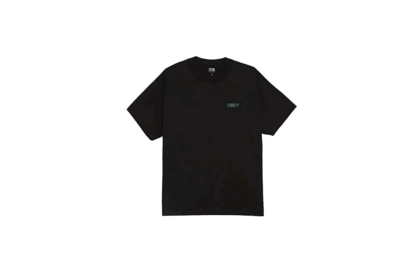 Obey Nouveau Angel Classic Ανδρικό Κοντομάνικο T-Shirt Μαύρο