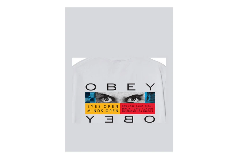 Obey Eyes Open Classic Ανδρικό Κοντομάνικο T-Shirt Λευκό