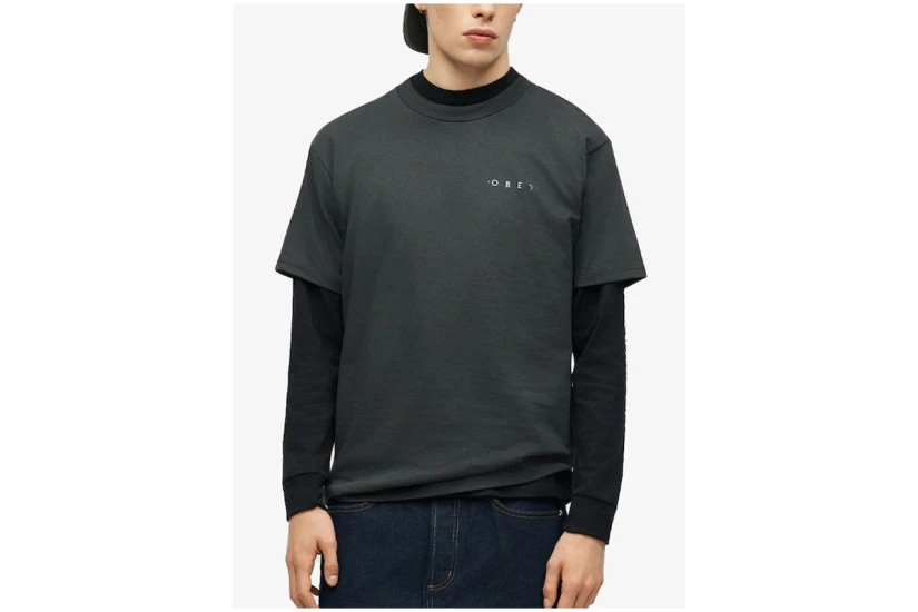 Obey Architecture Of The Uni Classic Ανδρικό Κοντομάνικο T-Shirt Μαύρο