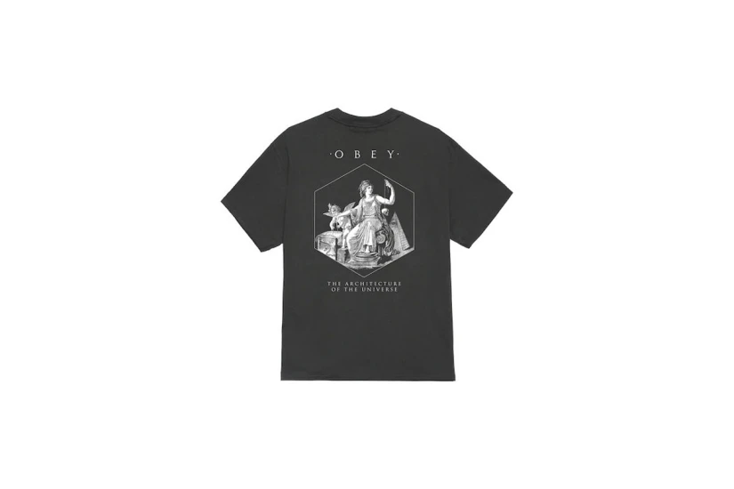 Obey Architecture Of The Uni Classic Ανδρικό Κοντομάνικο T-Shirt Μαύρο