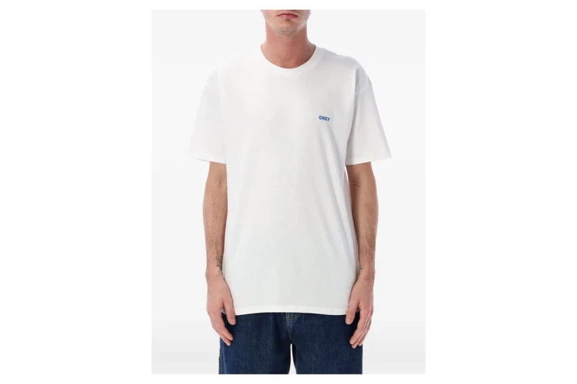 Obey Peep Hole Classic Ανδρικό Κοντομάνικο T-Shirt Λευκό, Μπλε, Γαλάζιο, Πορτοκαλί