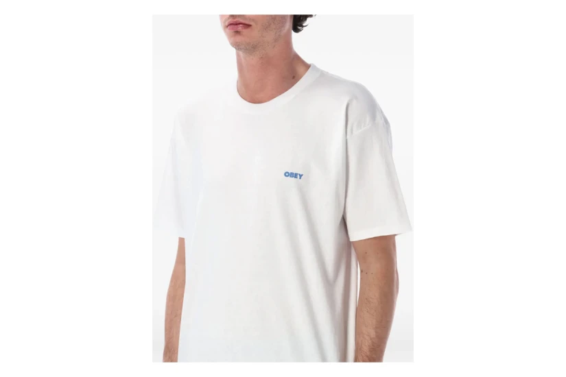 Obey Peep Hole Classic Ανδρικό Κοντομάνικο T-Shirt Λευκό, Μπλε, Γαλάζιο, Πορτοκαλί