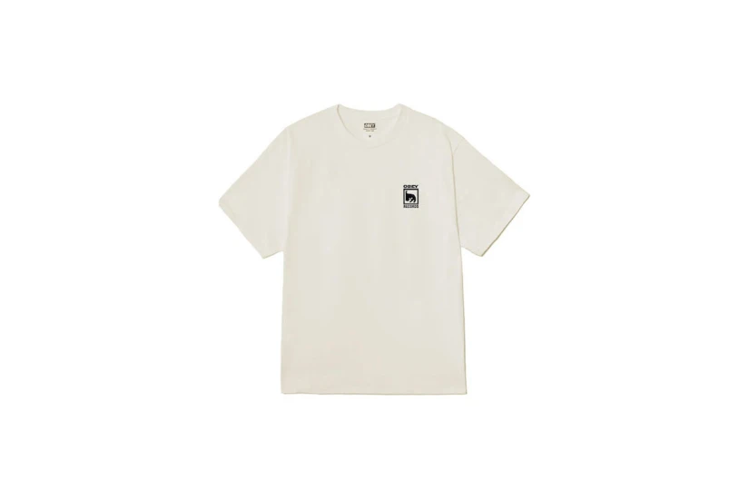 Obey Come Lose Your Hearing Classic Ανδρικό Κοντομάνικο T-Shirt Εκρού