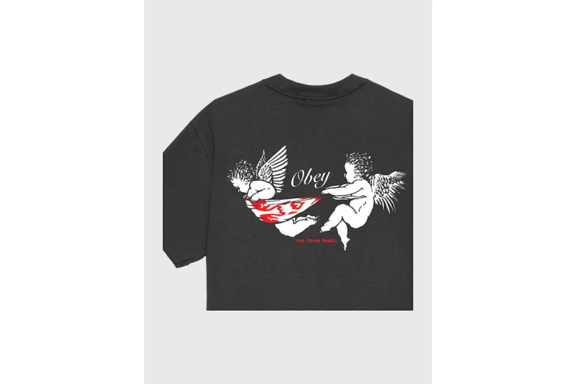 Obey No Love Lost Classic Ανδρικό Κοντομάνικο T-Shirt Μαύρο