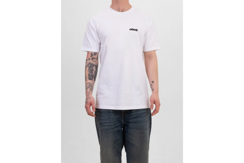 Obey Alternate Reality Classic Ανδρικό Κοντομάνικο T-Shirt Λευκό