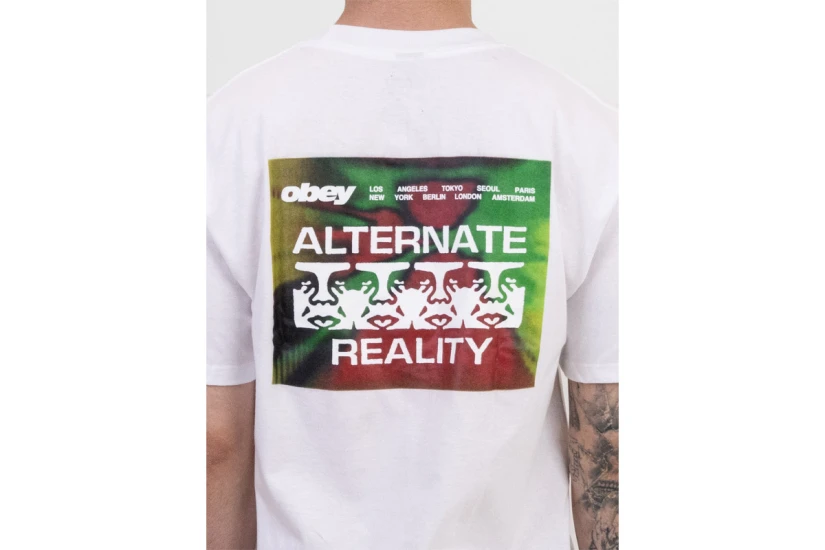 Obey Alternate Reality Classic Ανδρικό Κοντομάνικο T-Shirt Λευκό