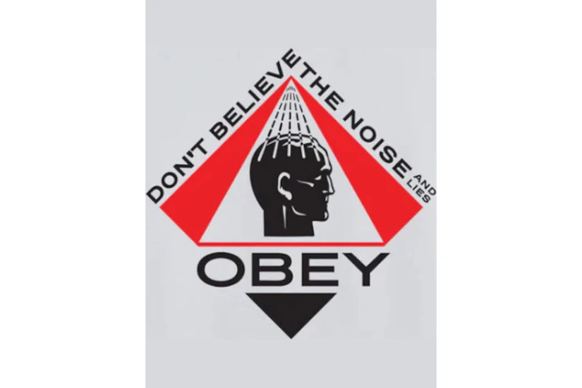 Obey Icon Pyramid Classic Ανδρικό Κοντομάνικο T-Shirt Λευκό