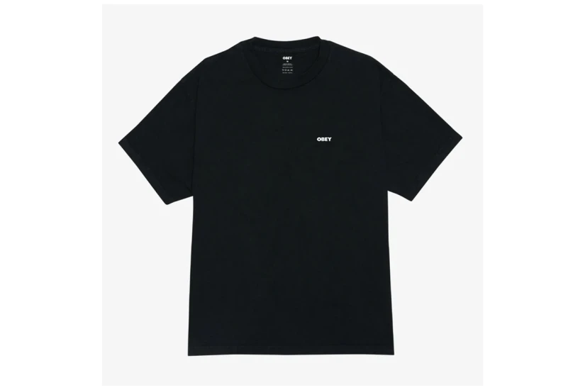 Obey Bold Icon Face Pigment Ανδρικό Κοντομάνικο T-Shirt Μαύρο, Λευκό