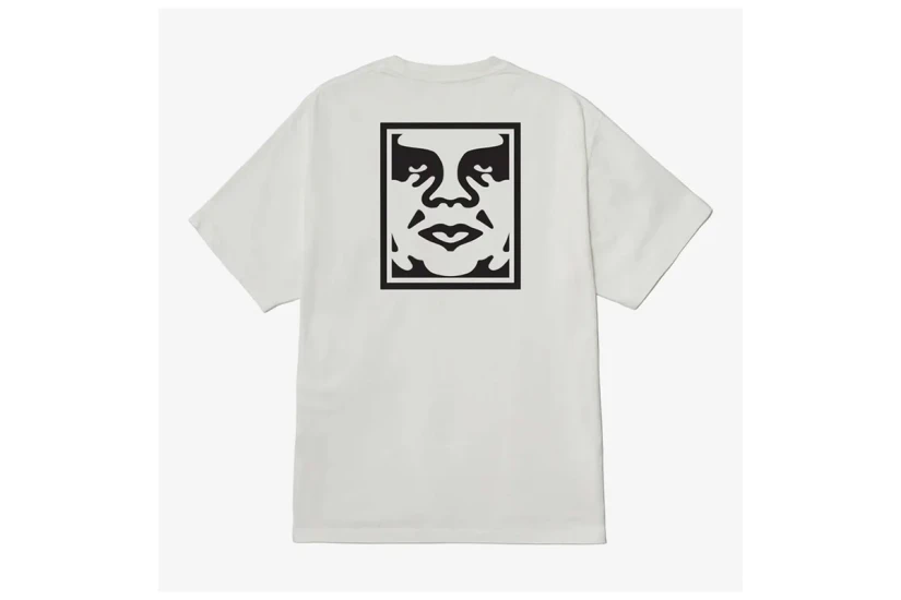Obey Bold Icon Face Pigment Ανδρικό Κοντομάνικο T-Shirt Λευκό, Μαύρο