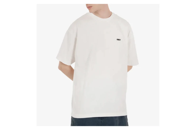 Obey Bold Icon Face Pigment Ανδρικό Κοντομάνικο T-Shirt Λευκό, Μαύρο