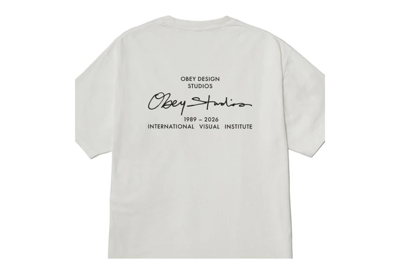 Obey Institute Pigment Ανδρικό Κοντομάνικο T-Shirt Λευκό