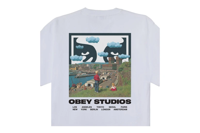 Obey Sky Face Heavyweight Ανδρικό Κοντομάνικο T-Shirt Λευκό, Διάφορα Χρώματα