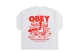 Obey Time To Call Heavyweight Ανδρικό Κοντομάνικο T-Shirt Λευκό, Κόκκινο