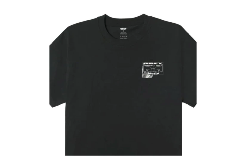 Obey Club Heavyweight Ανδρικό Κοντομάνικο T-Shirt Μαύρο