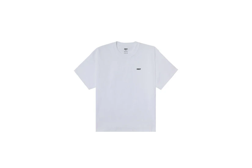 Obey Heat Map Icon Heavyweight Ανδρικό Κοντομάνικο T-Shirt Λευκό, Μπλε, Μωβ