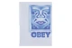 Obey Heat Map Icon Heavyweight Ανδρικό Κοντομάνικο T-Shirt Λευκό, Μπλε, Μωβ