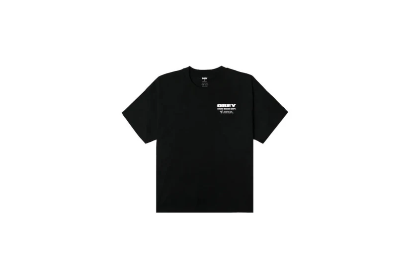 Obey Sound Design Dept Heavyweight Ανδρικό Κοντομάνικο T-Shirt Μαύρο, Λευκό, Μπλε