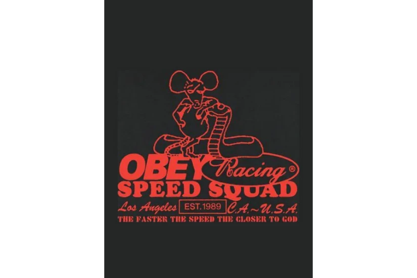 Obey Speed Squad Heavyweight Ανδρικό Κοντομάνικο T-Shirt Μαύρο