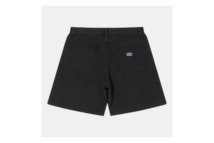 Obey Emerson Denim Ανδρική Βερμούδα Τζιν Μαύρη