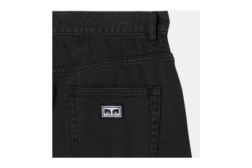 Obey Emerson Denim Ανδρική Βερμούδα Τζιν Μαύρη