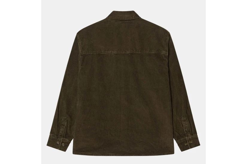 Obey Buckley Corduroy Ανδρικό Μακρυμάνικο Πουκάμισο Κυπαρισσί