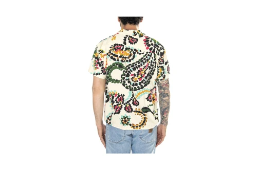 Obey Paisley Dots Woven Πουκάμισο Κοντομάνικο Ανδρικό (181210396 WHITE SMOKE MULTI)