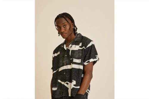 Obey Jacques Woven Πουκάμισο Κοντομάνικο Ανδρικό (181210431 BLACK MULTI)