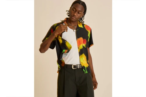 Obey Kinney Woven Πουκάμισο Κοντομάνικο Ανδρικό (181210438 BLACK MULTI)