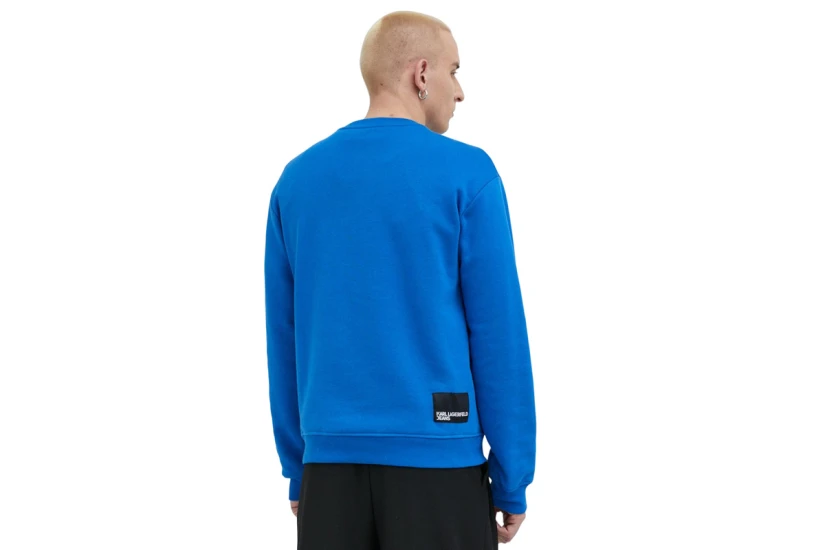 Karl Lagerfeld Regular Logo Sweat Ανδρική Μακρυμάνικη Μπλούζα Μπλε
