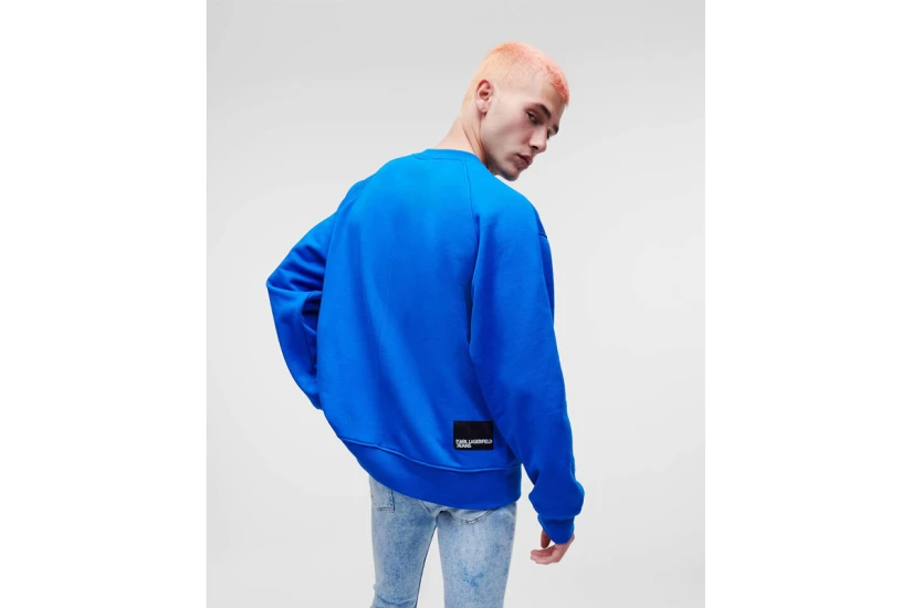 Karl Lagerfeld Relaxed Seamed Sweat Ανδρική Μακρυμάνικη Μπλούζα Μπλε