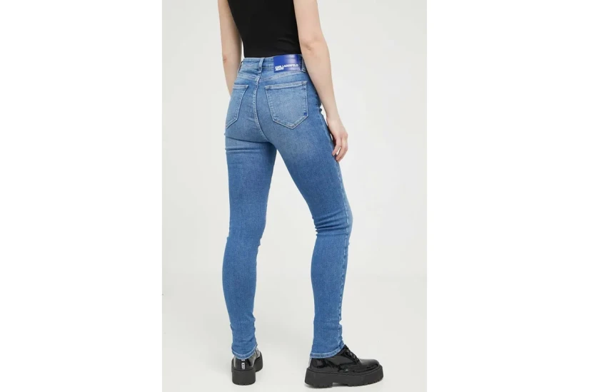 Karl Lagerfeld Skinny Γυναικείο Ψηλόμεσο Τζιν Παντελόνι Μπλε
