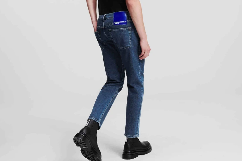 Karl Lagerfeld Straight Denim Ανδρικό Τζιν Παντελόνι Μπλε