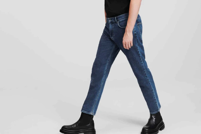 Karl Lagerfeld Straight Denim Ανδρικό Τζιν Παντελόνι Μπλε