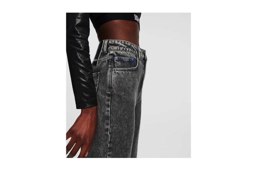 Karl Lagerfeld Slit Γυναικείο Ψηλόμεσο Τζιν Παντελόνι Denim