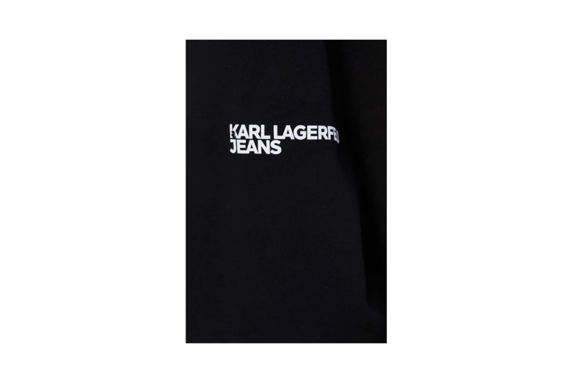 Karl Lagerfeld Γυναικεία Μακρυμάνικη Μπλούζα Με Λαιμόκοψη Μαύρη