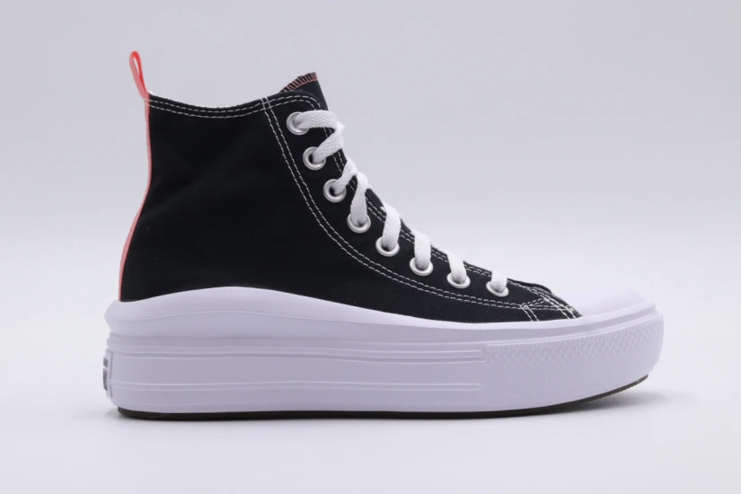 Converse Chuck Taylor All Star Move Sneakers Μαύρα, Ροζ, Λευκά