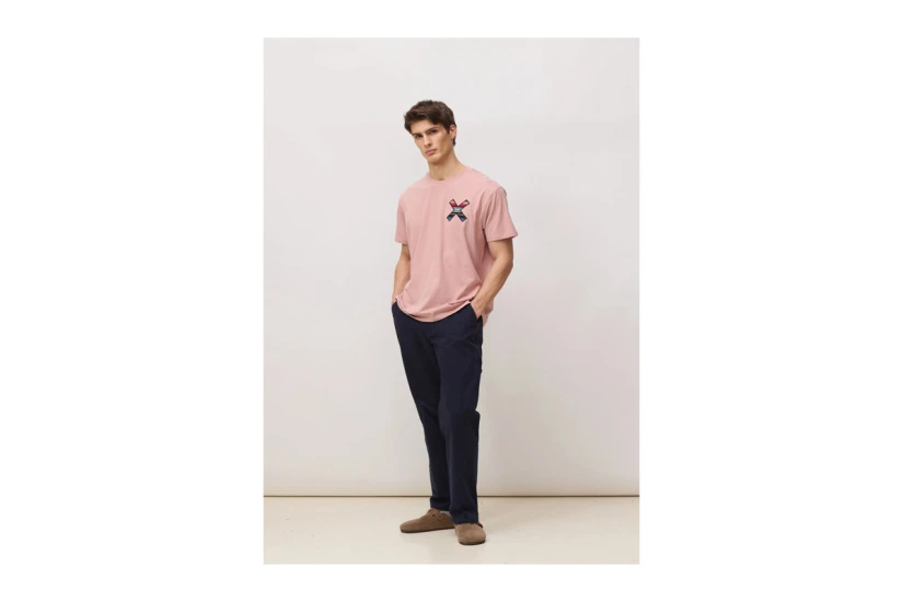 Blue Banana Peach Classic Ανδρικό Κοντομάνικο T-Shirt Ροζ
