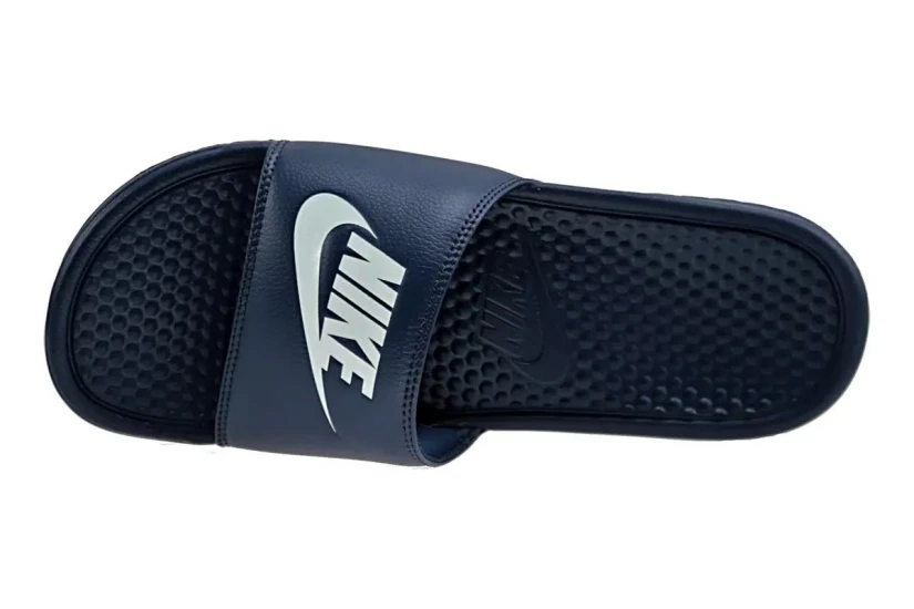Nike Benassi Just Do It Ανδρικές Παντόφλες Μπλε Σκούρο, Λευκές