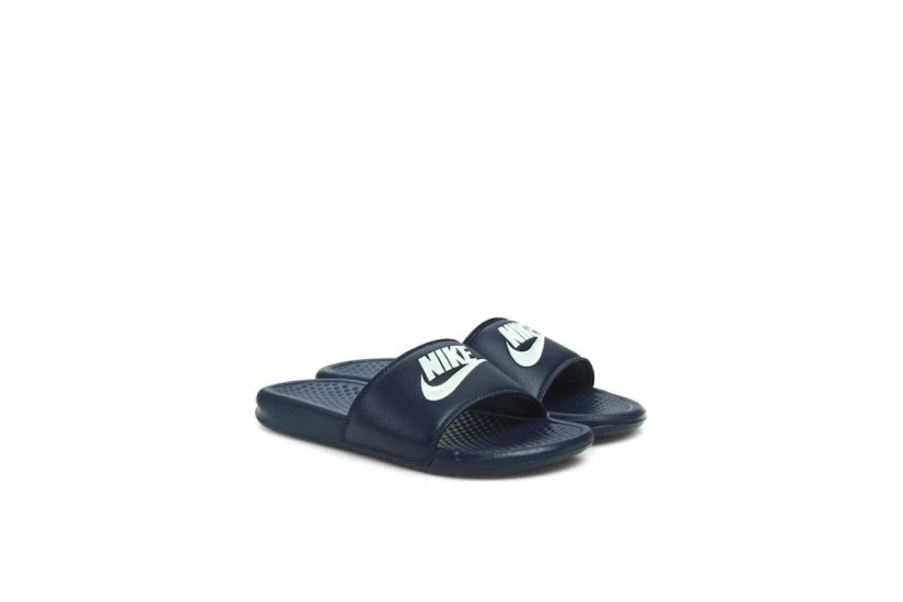 Nike Benassi Just Do It Ανδρικές Παντόφλες Μπλε Σκούρο, Λευκές