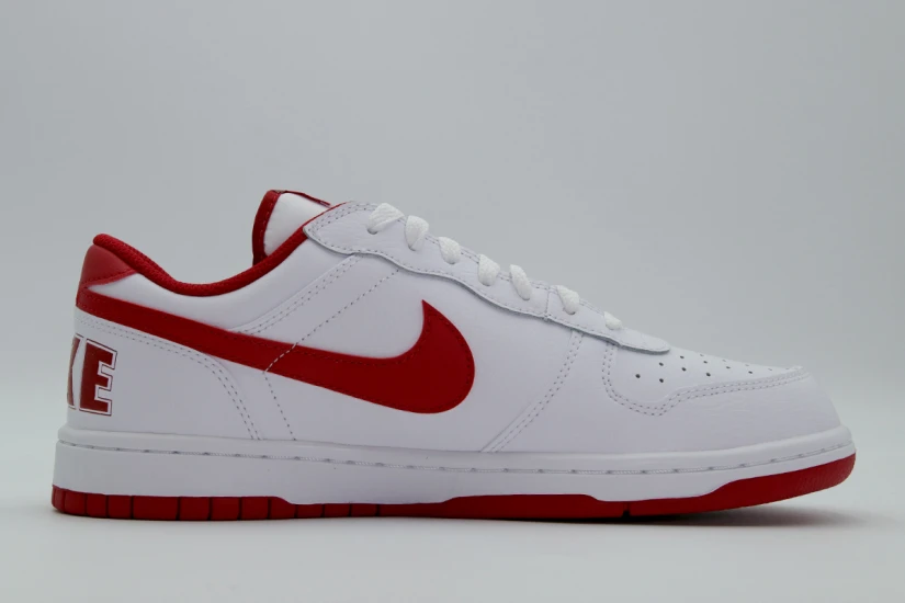 Nike Big Low Ανδρικά Sneakers Λευκά, Κόκκινα